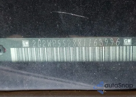 2008 Pontiac Grand Prix из США, поврежденный, VIN 2G2WP552881163996